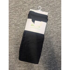 Sam Edelman Womens 2 Pack Black Fleece Lined Tights Footed Size L/XL